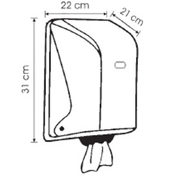 Handtuchrollen-Spender fr Innenabzug, transparent, ABS,  31x21x22 cm