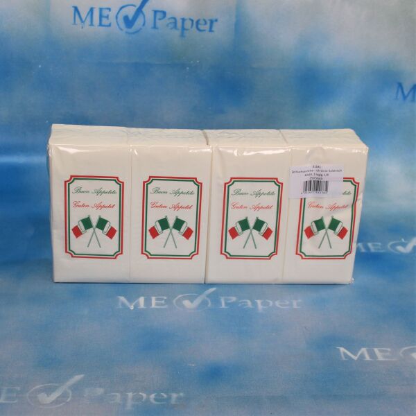 Zelltuchservietten, 40x40 cm, 2-lagig, 1/8 Falz, Motiv Italien,  6x250 Stk./Karton