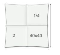 Zelltuchservietten, 40x40 cm, 2-lagig, 1/4 Falz,...