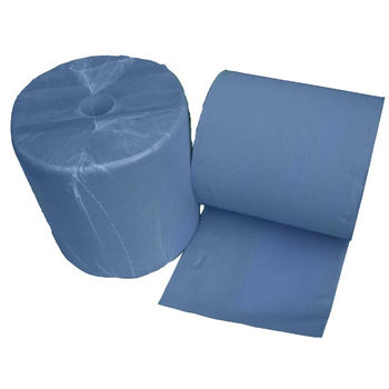 Putztuchrolle, 3-lagig, 36cm x 28cm x 1000 Blatt, blau,  1 Rolle/Pack