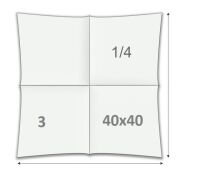 Zelltuchservietten,40x40 cm, 3-lagig, 1/4 Falz, weiß,  8x200 Stk./Karton