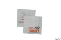 Servietten bedruckt, 33x33 cm, 1-lagig,1/4 Falz, weiss,10x500 Stück pro Karton