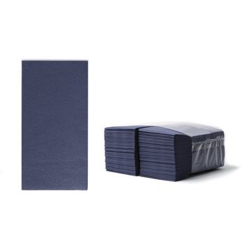 Zelltuchservietten, 33x33 cm, 2-lagig, 1/8 Falz, dunkelblau,  16x80 Stk./Karton