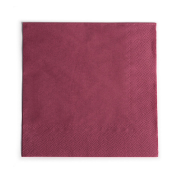 Zelltuchservietten, 33x33 cm, 2-lagig, 1/4 Falz, burgundy,  48x50 Stk./Karton