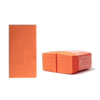Zelltuchservietten, 33x33 cm, 2-lagig, 1/8 Falz, orange,  16x80 Stk./Karton
