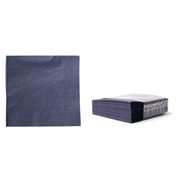 Zelltuchservietten, 38x38 cm, 2-lagig, 1/8 Falz, dunkelblau,  14x50 Stk./Karton
