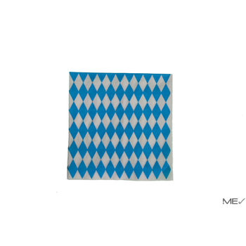 Zelltuchservietten, 33x33 cm, 2-lagig, 1/8 Falz, Raute weiß blau,  8x250 Stk./Karton
