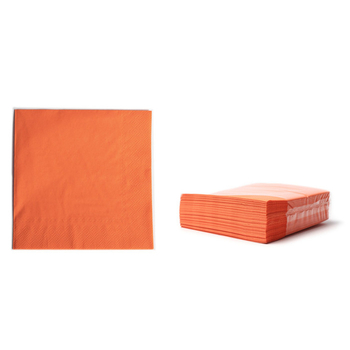 Servietten bedruckt, 33x33 cm, 2-lagig, 1/4  Falz, orange, 2400 Stck/Karton