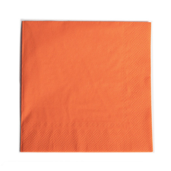 Servietten bedruckt, 33x33 cm, 2-lagig, 1/4  Falz, orange, 2400 Stck/Karton