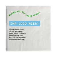 Servietten bedruckt, 24x24cm, 2 lagig, 1/4 Falz, 10x400 Recycling
