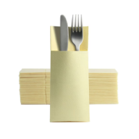 Besteckserviette bedruckt Soft Point, 32x38 cm, 1/8 Falz, weiß & farbig, 25x50 Stück/Karton