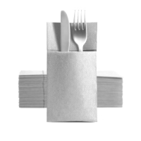 Besteckserviette bedruckt Soft Point, 39x38 cm, 1/8 Falz, weiß & farbig, 20x50 Stück/Karton