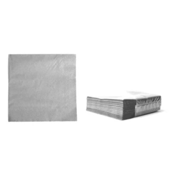 Zelltuchservietten, 33x33 cm, 2-lagig, 1/4 Falz, grau,  48x50 Stk./Karton