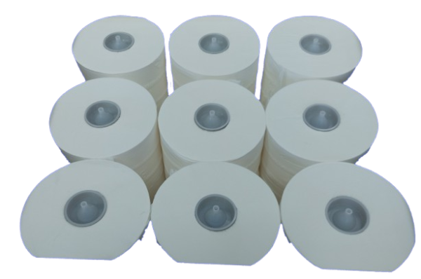 Toilettenpapier 800 Blatt, 2-lagig, System K, 95 m, incl. Stöpsel,  100% Zellstoff, 36 Rollen/VE