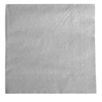 Zelltuchservietten, 38x38 cm, 2-lagig, 1/8 Falz, grau, 14x80 Stk./Karton