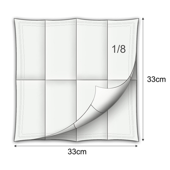 Zelltuchservietten, 38x38 cm, 2-lagig, 1/8 Falz, grau, 14x80 Stk./Karton