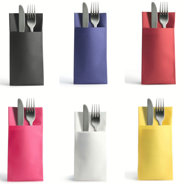 Besteckservietten aus Airlaid, 32x40 cm, 1/8 Falz, 1250 Sück, verschiedene Farben