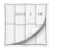 Zelltuchservietten, 33x33 cm, 2-lagig, 1/8 Falz, weiß,  8x250 Stk./Karton